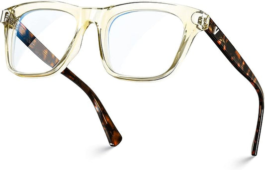 VISOONE Square Blue Light Blocking Glasses TR90 Clear Lens for Women Men BONA