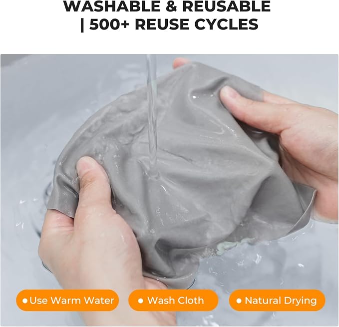 K&F CONCEPT 2 Pack Lens Cleaning Cloth | Microfiber Cleaning Cloth | Glasses Cleaning Cloths | Eyeglass Lens Cleaner | Eyeglasses, Camera Lens, VR/AR Headset, and Screen Cleaning | White & Grey - Image 5