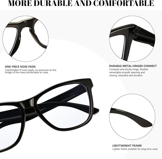 Retro Blue Light Blocking Glasses for Women Men Classic Style Computer TV Eyeglasses Anti Eyestrain