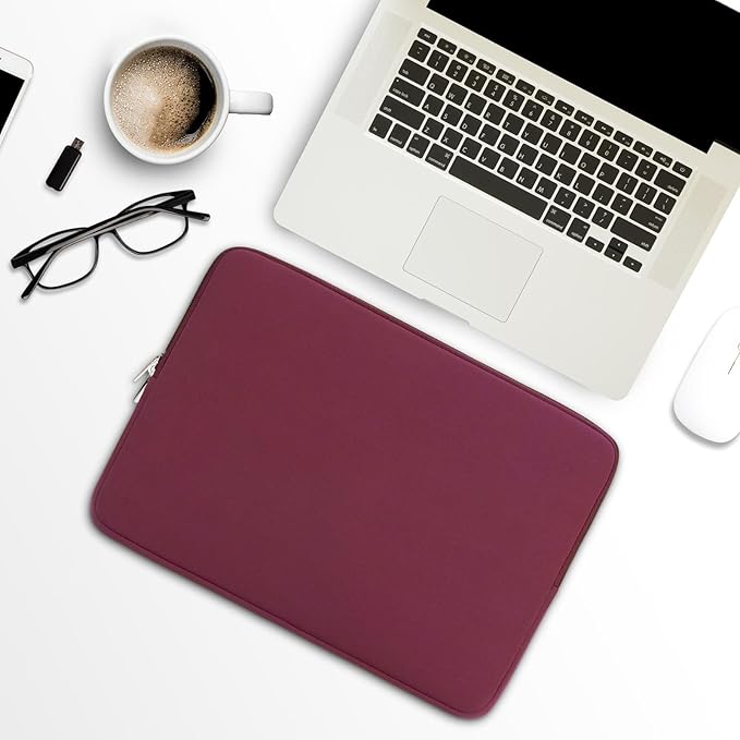 RAINYEAR 16 Inch Laptop Sleeve Soft Case Padded Bag Specially Compatible with 16" MacBook Pro M1 M2 M3 M4 M5 Pro/Max A2141 A2485 A2780 A2991 A3403 A3186 A3428 A3429 (Red)