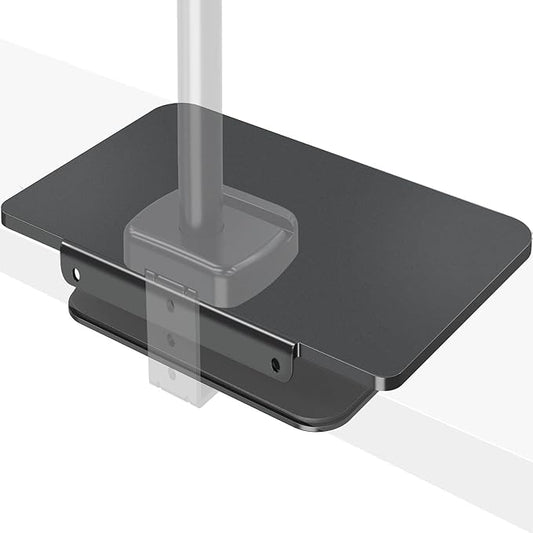 MOUNTUP Monitor Mount Reinforcement for Tempered Glass Desk, Monitor Arm Plate, Steel Bracket for Thin and Most Fragile Table, for Desk C Clamp Installation of Monitors Stand