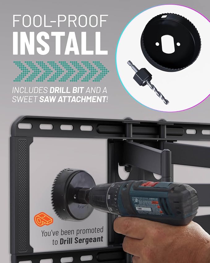 ECHOGEAR in-Wall Cable Management Kit for Power & Low Voltage Cords – Hide TV Wires Behind the Wall – Includes 3.75” Diameter x 3.25” Depth Modules, 6ft Extension Cord, Drywall Hole Saw Attachment - Image 5