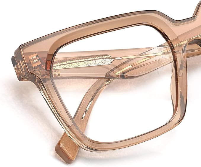VISOONE Rectangle TR90 Blue Light Blocking Glasses Computer Eyewear with Preppy Look for Women and Men Cougar
