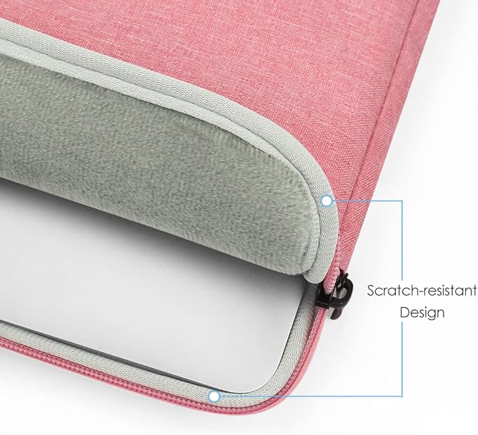 ProElife 13-Inch Laptop Sleeve Case for 2026-2022 MacBook Air 13.6 inch M5 M4 M3 M2 & MacBook Neo 13'' A18 Pro, Pro 13'' M2 Chip Accessory Water-Resistant Bag Traveling Carry Cover Case (Pink)