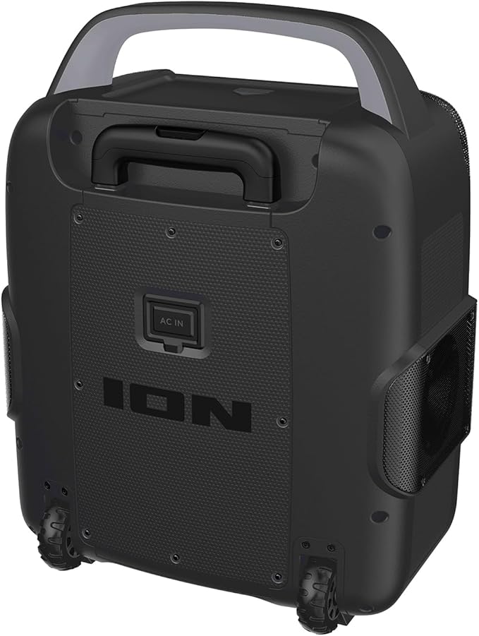 ION Sport 320-200 Watt Outdoor Bluetooth Party Speaker with Rechargeable Battery, FM Radio, Lights, USB Charging, App, Omni-Directional Sound