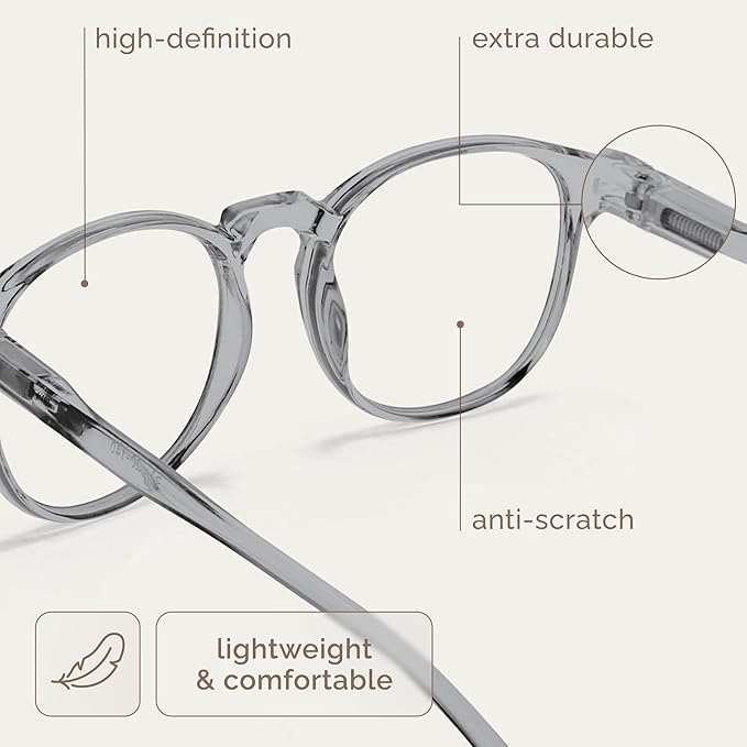IBOANN Chic & Comfy Blue Light Glasses for Women - 3-Pack Round Frames, Screen-Ready Style with UV Protection Coating