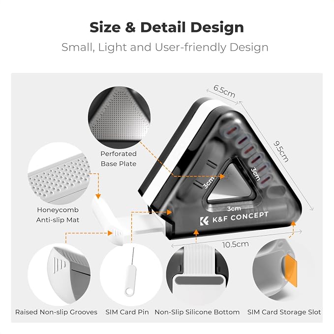 K&F Concept 25-in-1 Keyboard Cleaning Kit Laptop Cleaner - Multifunction Electronic Specialized Accessories Cleaner Set for iPhone AirPods MacBook iPad, Camera PC Monitor Earbud TV Tablet Screens - Image 7