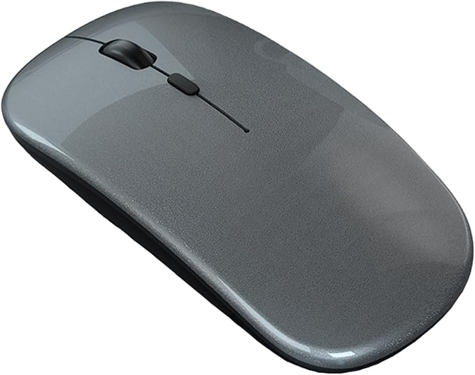 Wireless Mouse, 2.4G Noiseless Mouse with USB Receiver - Portable Computer Mice for PC, Tablet, Laptop with Windows System - Grey