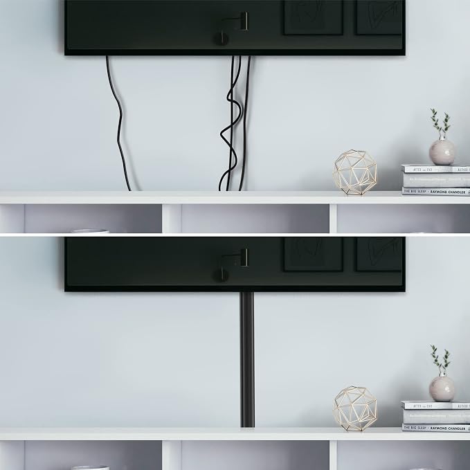 ZhiYo TV Cord Cover for Wall, 32 inch Cable Concealer, Cord Hider for Wall Mounted TV, Paintable Wire Cover to Hide Wires, Black Cable Raceway Kit, 2X L15.8in W1.5in H0.75in - Image 3