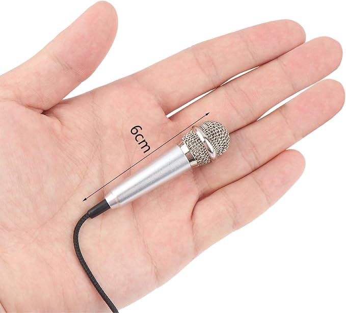 LOCOLO 4Pcs Mini Microphone Mini Karaoke Microphone for Voice Recording Portable Microphone Chatting and Singing Compatible with Smartphone iPhone iPad Laptop