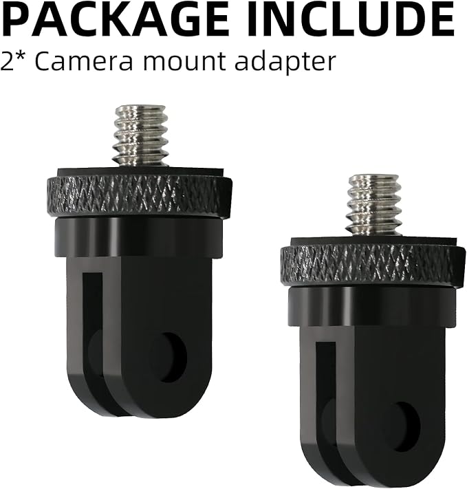 1/4 Inch Aluminum Metal Camera Mount Adapter, Conversion Camera Tripod Mount Compatible with GoPro Hero 13/12/11/10/9/8 Black,DJI Action 6/5 Pro/4/3 and More Action Cameras 1/4 Accessories???2 Packs??? - Image 7