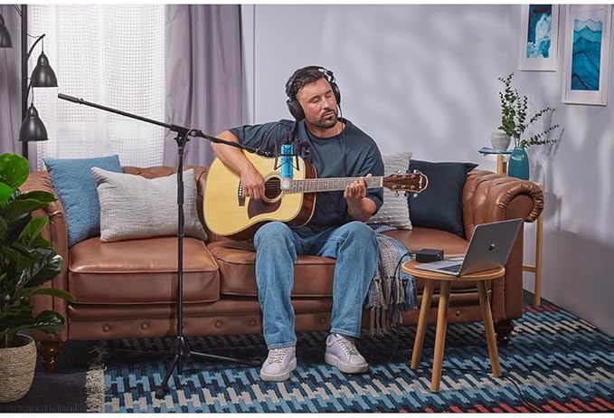 RØDE NT1 Signature Series Large-Diaphragm Condenser Microphone with Shock Mount, Pop Filter and XLR Cable for Music Production, Vocal Recording, Streaming and Podcasting (Blue, NOT USB Microphone)