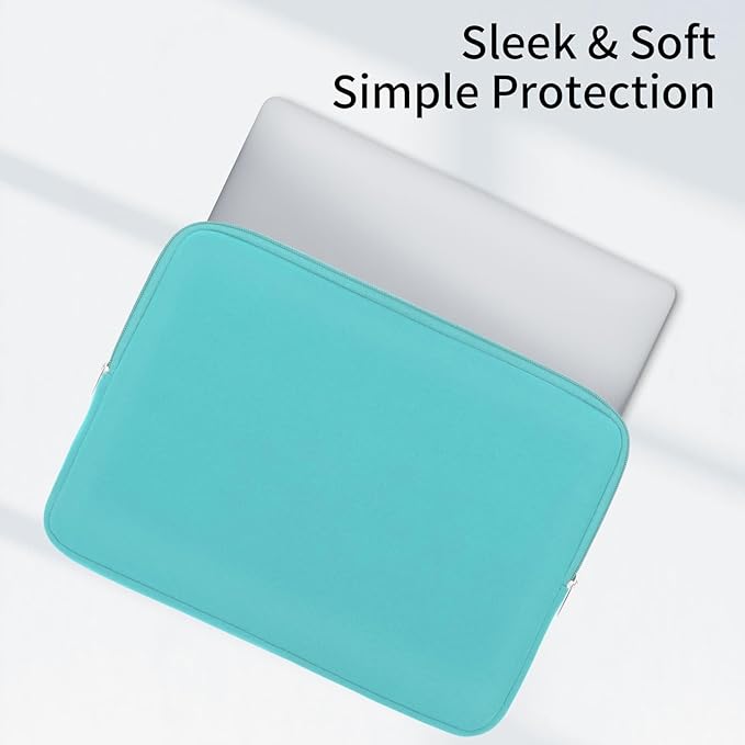 RAINYEAR 15.6 Inch Laptop Sleeve Protective Case Soft Carrying Zipper Bag Cover with Accessories Pouch, Compatible with 15.6" Notebook Computer Ultrabook Chromebook (Blue)