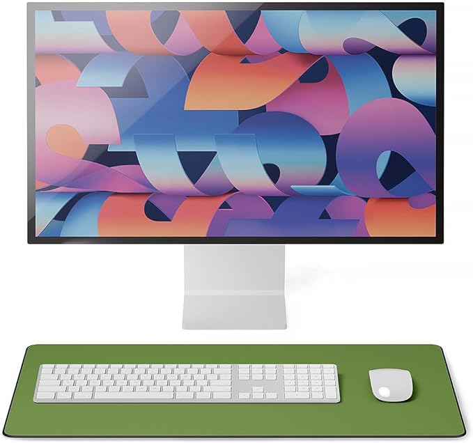 Jotsome Leather Desk Pad Mat, Non-Slip Desk Blotter Pad - Desk Protector for Office, Home, Laptop, and Desktop (Forest Green, 24" x 14")