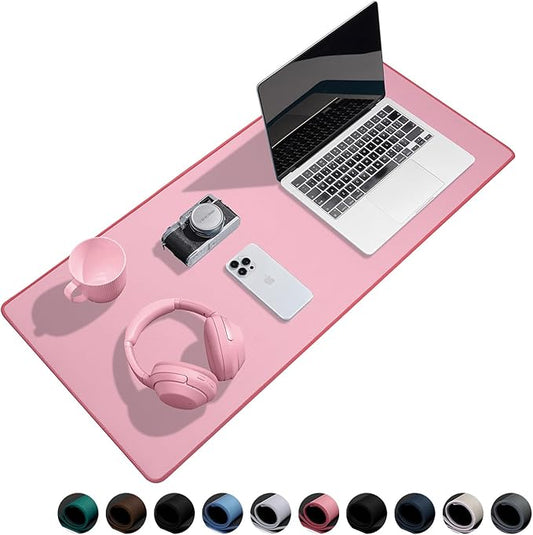 Waterproof Large Gaming Mouse Pad with Durable Stitched Edges, Non-Slip Rubber Base, Grainy Jacquard Mouse Mat Desk Pad for Home Office Gaming, 35.4''x15.7''x0.12'', Pink