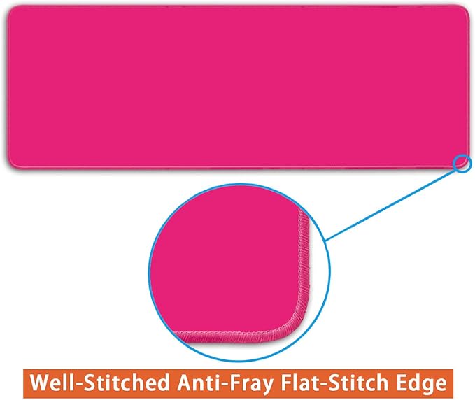 Large Mouse Pad, Non-Slip Desk Blotter, Office Desk Mat, Desk Pad Protector, Laptop Desk Pad, Desk Writing Pad for Office and Home, Bright Pink, 31x12 inch