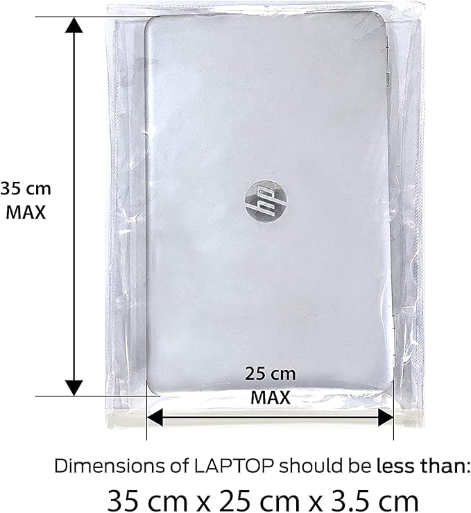 Waterproof Dust Cover for 14 inch Laptop Dustproof Scratch Proof Translucent Zip Lock PVC Bag
