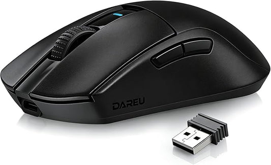 DAREU A950GM Wireless Gaming Mouse, 60g Lightweight, 26K DPI PAW3395 Optical Sensor, 2.4G/BT/Wired,Support 30-40min Fast Charge, 5 Programmable Buttons for PC/Laptop/Mac