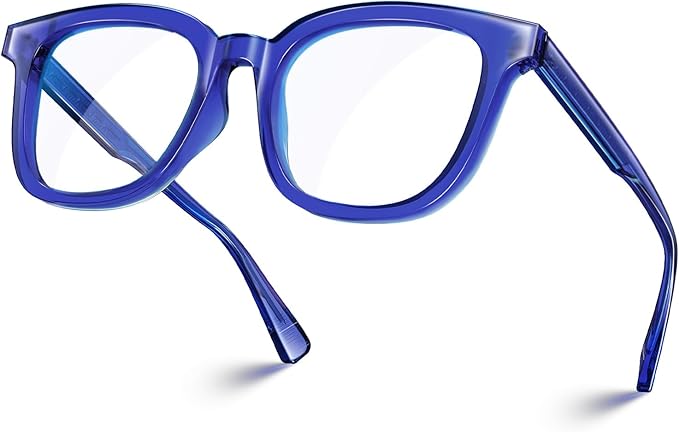 VISOONE Square Blue Light Blocking Glasses TR90 Anti Glare Computer Gaming for Women Men NOE