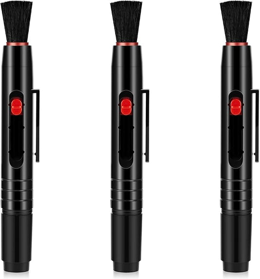 3 Pieces Multifunction Lens Cleaning Pen Brush Lens Brush for Optics Screen Cleaning Pen for Camera SLR Telescope Magnifying Glass Binoculars Spotting Scopes Rangefinders Monoculars by Frienda