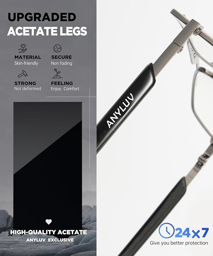ANYLUV Blue Light Glasses Men/Women, Blue Light Blocking Glasses, Computer Screen Blocker Eyes Protection Glasses