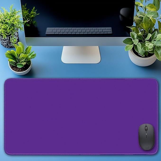 Large Mouse Pad, Non-Slip Desk Blotter, Office Desk Mat, Desk Pad Protector, Laptop Desk Pad, Desk Writing Pad for Office and Home, Purple, 24x12 inch