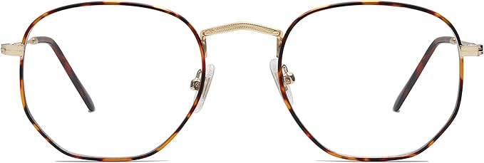 SOJOS Small Blue Light Blocking Glasses Hexagonal Eyeglasses Frame Anti Blue Ray Glasses One and Only SJ5036