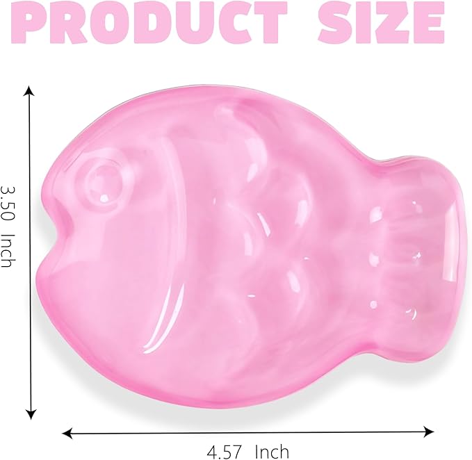 Gel Wrist Rest for Keyboard and Mouse Transparent Pink Ocean Fish Elbow Pad Cushion Ergonomic Cute Clear Cool Mouse Wrist Pad Silicone Non-Slip Support for Computer Gaming Home Office Hand Pillow