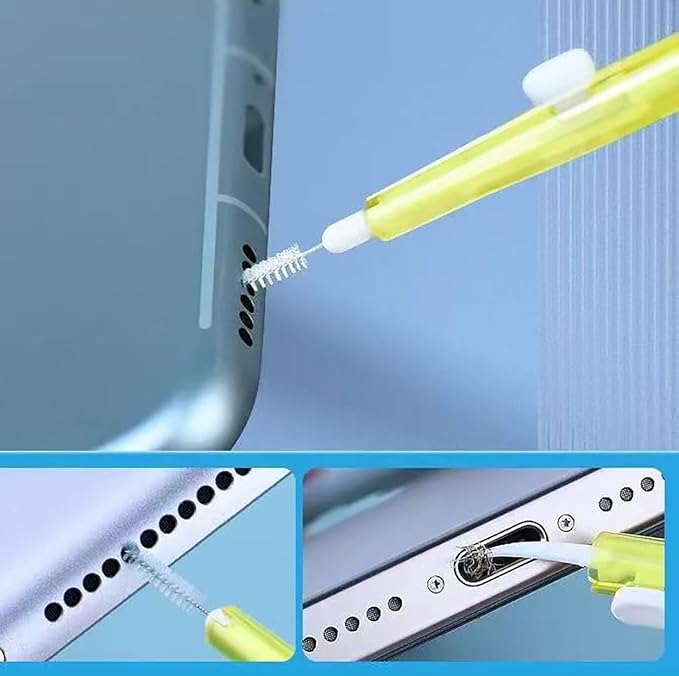 5 Pack Cell Phone Cleaning Kit iPhone Charging Port Dual Side Cleaning Tools, Anti-Clogging Mini Brushes & Hook Cleaner for iPhone Speaker and Receiver, Multi Tool Compatible with AirPods Camera - Image 5