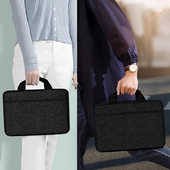 Hseok Laptop Case 13.3-14 inch Sleeve, TSA Computer Handbag Water-Resistant and Shockproof Bag Compatible with MacBook Pro/Neo 14", Mac Air/Pro 13.3" and 13"-14" Notebooks Chromebooks,Black