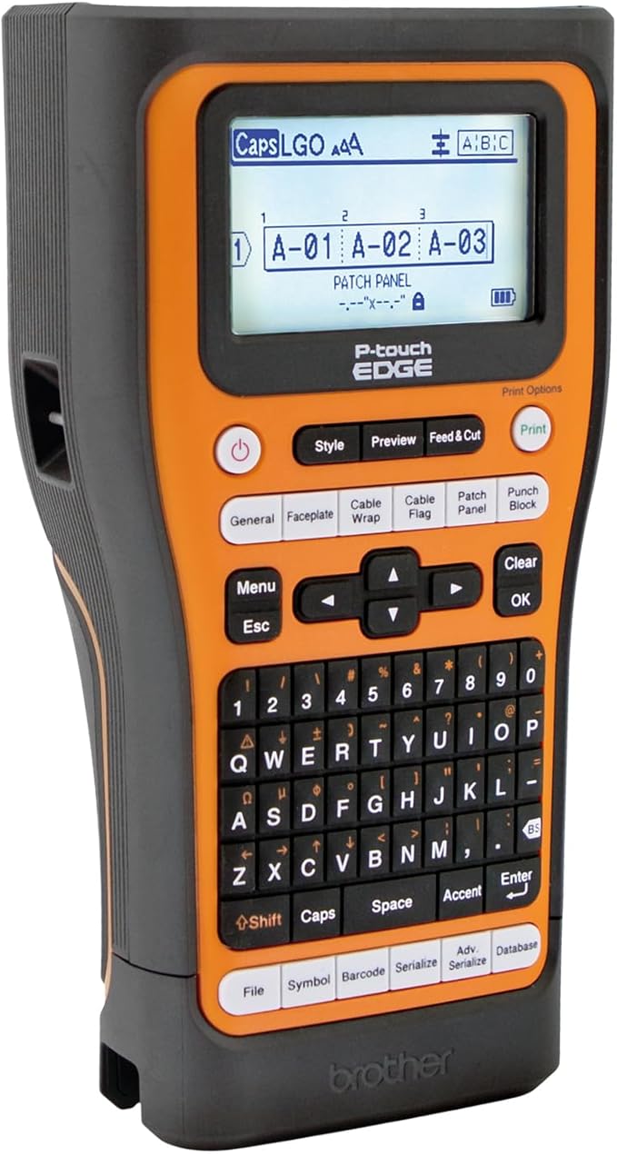 Brother PT-E510VP P-Touch Edge Handheld Industrial Label Printer with Dual auto Cutter and USB-C (up to 24mm Labels)