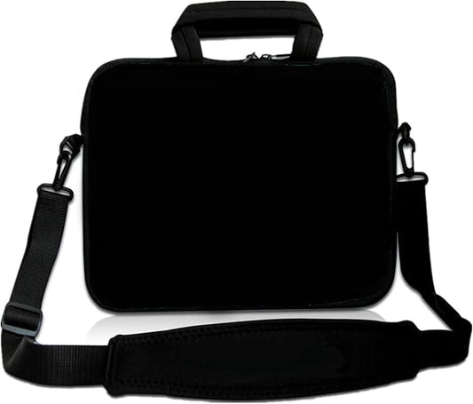 RICHEN 11 11.6 12 12.5 13 inches Laptop/Chromebook/Notebook PC Messenger Bag Tablet Travel Handle Case Neoprene with Shoulder Strap (11-13.3 inch, Pure Black)