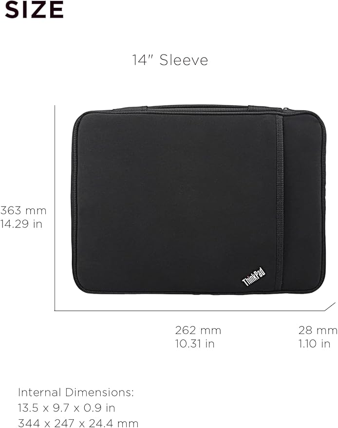 Lenovo ThinkPad 14-Inch Laptop Sleeve – Slim Protective Notebook & Tablet Case Compatible with ThinkPad, MacBook Air & MacBook Pro – Lightweight, Shock-Resistant