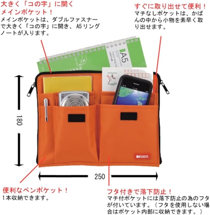LIHITLAB Bag Laptop Sleeve with Storage Pockets (Bag-in-Bag), 7.1 x 9.8 Inches, Yellow Green (A7553-6)