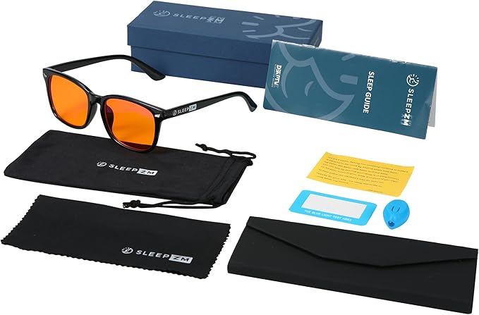 Sleep ZM Blue Light Blocking & Light Sensitivity Glasses - 8 Lens Types for Comfort, Relaxation, Sleep & Relief - 50+ Styles
