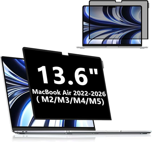 FILMEXT MacBook Air M2 13.6-inch Screen Protector, Privacy Shield, 2022 Release (A2681), Polyethylene Terephthalate, 1 Piece