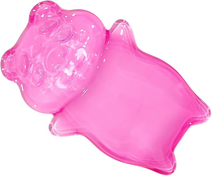 Gel Wrist Rest for Keyboard and Mouse Transparent Pink Bear Elbow Pad Cushion Ergonomic Cute Clear Cool Mouse Wrist Pad Silicone Non-Slip Support for Computer Gaming Home Office Hand Pillow