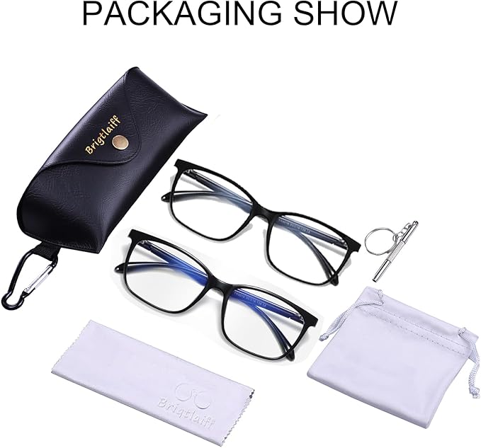 Brigtlaiff Round Blue Light Blocking Glasses for Men Women, Computer Gaming TV Glasses Anti Eyestrain with Metal Frame