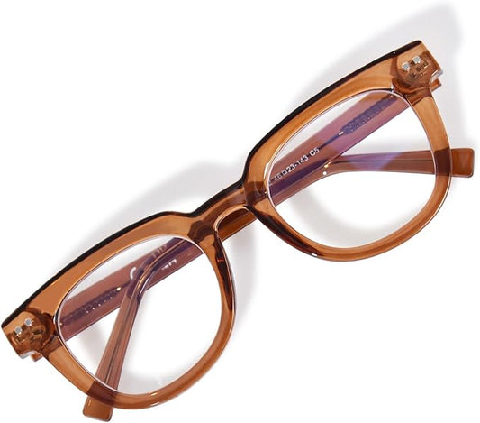 OPTOFENDY Oversized Blue Light Blocking Glasses for Women, Fashion Square Computer Eyeglasses