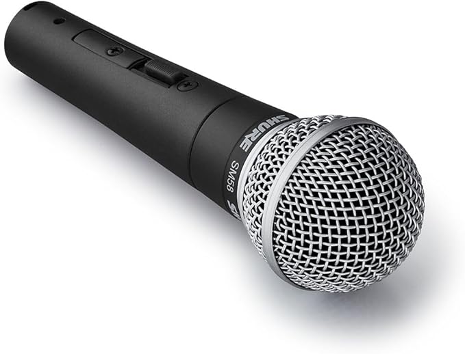 Shure SM58S Dynamic Vocal Microphone with On/Off Switch, Cardioid Pattern, Built-in Pop Filter, for Live & Studio Performance Mic for Singers, Speakers & Stage Use, Black