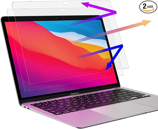 Mamol 2 Pack Anti Blue Light Screen Protector for Macbook Air 13 Inch (2018-2021, M1) / Macbook Pro 13 in (2016-2022, M1, M2), Eye Protection, Anti Glare