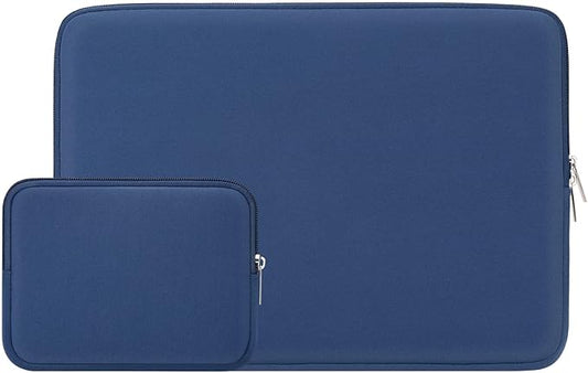 RAINYEAR 11-11.6 Inch Laptop Sleeve Protective Case Soft Cover with Accessories Pouch, Compatible with MacBook Neo A18 11.6" MacBook Air for 11" Notebook Tablet Chromebook (Navy Blue)