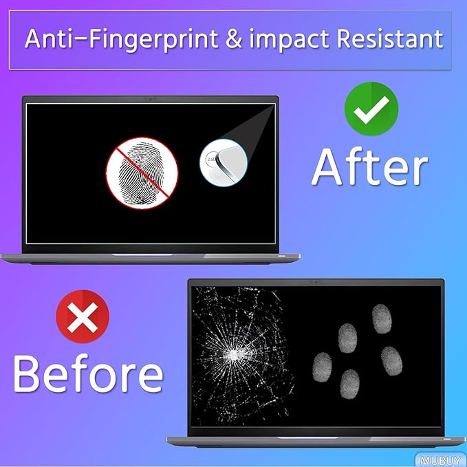 2 Pack 17.3" Laptop Screen Protector Tempered Glass Designed for Universal 17.3 inch with 16:9 Aspect Ratio Laptop Screen Protector, (383mm x 215mm) , High Definition Clear,9H Hardness, Bubble Free