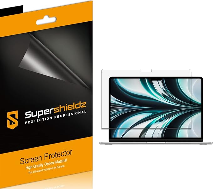 Supershieldz (3 Pack) Designed for New MacBook Air 13.6 inch (M5/M4/M3/M2 Chip, 2022-2026) Screen Protector, High Definition Clear Shield (PET)