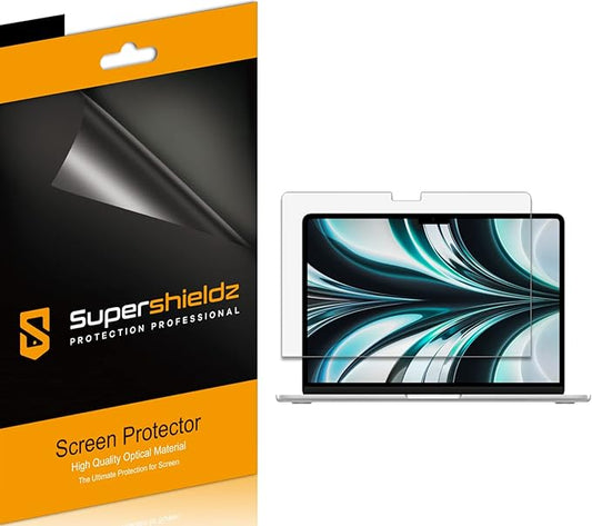 Supershieldz (3 Pack) Designed for New MacBook Air 13.6 inch (M5/M4/M3/M2 Chip, 2022-2026) Screen Protector, High Definition Clear Shield (PET)