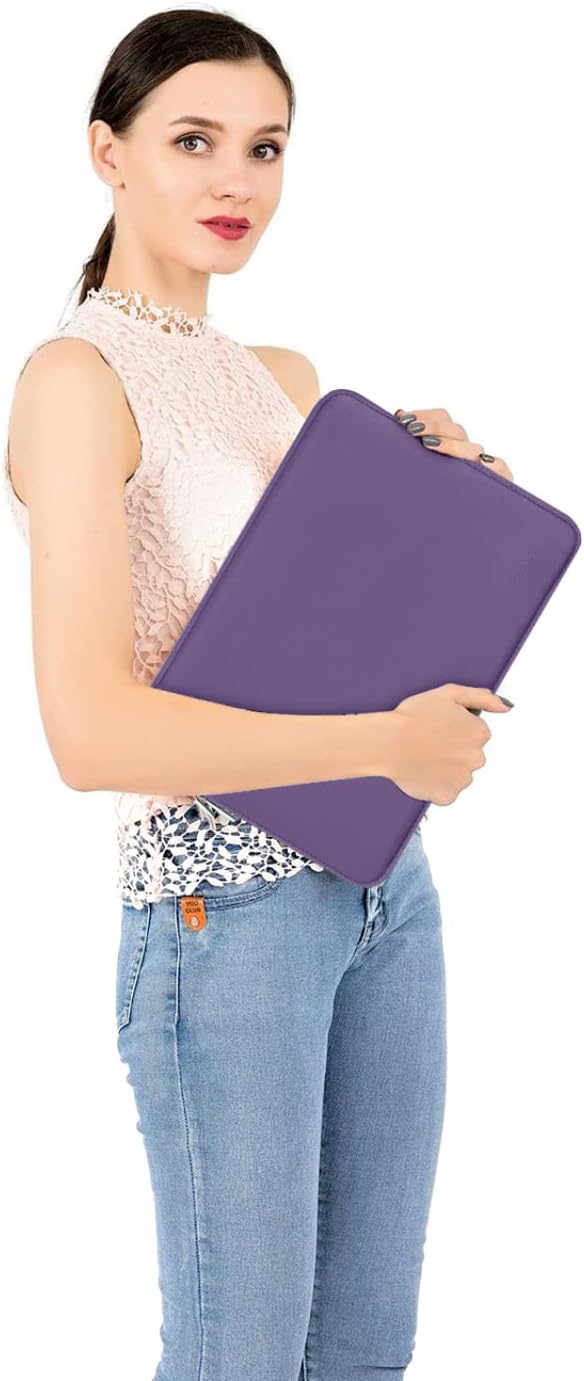 MOSISO Laptop Case 13.3 inch, 13-13.3 inch Laptop Sleeve Bag Compatible with MacBook Air/Pro 13/Pro 14 M5 M4 M3 M2 M1, HP Dell ASUS Lenovo, Neoprene Computer Sleeve Bag with Small Case, Grape Purple