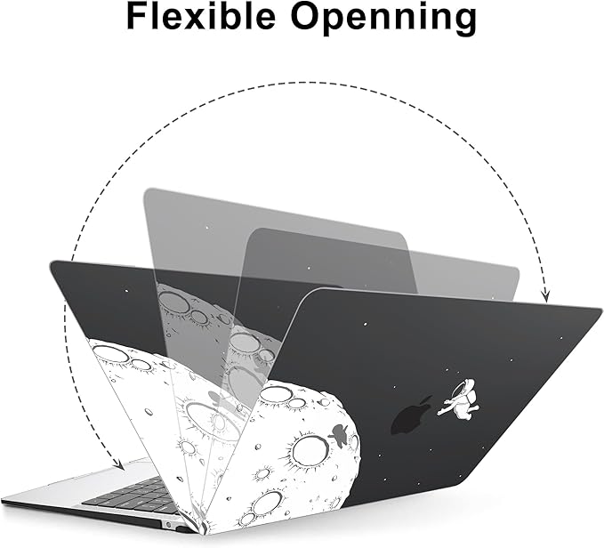 AKIT Compatible with MacBook Air 13 Inch Case M1 2022 2021 2020 2019 2018 A2337 A2179 A1932, Unique Pattern Hard Shell Laptop Case+Screen Protector+Keyboard Cover for MacBook Air 13.3 Inch, Astronaut