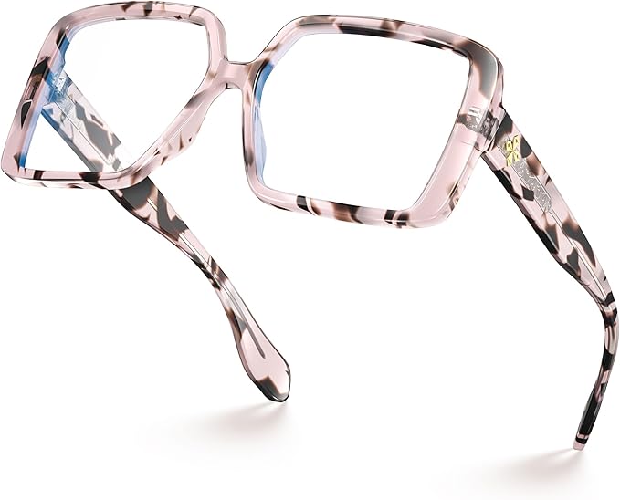 VISOONE Oversized TR90 Blue Light Blocking Glasses Fashion Accessories Non Prescription for Women Harvard