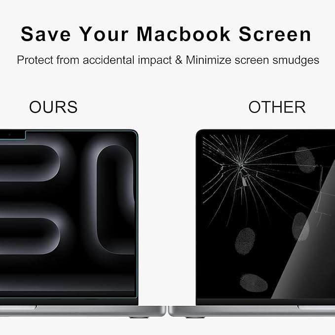 2Pack- 9H Tempered Glass 14" Screen Protector for 2026 MacBook Pro 14.2 Inch Screen Protector (2026-2021 M5, M4, M3, M2,M1 Pro/Max Chip), Bubble Free, Ultra Thin HD Transparency, Anti Scratch