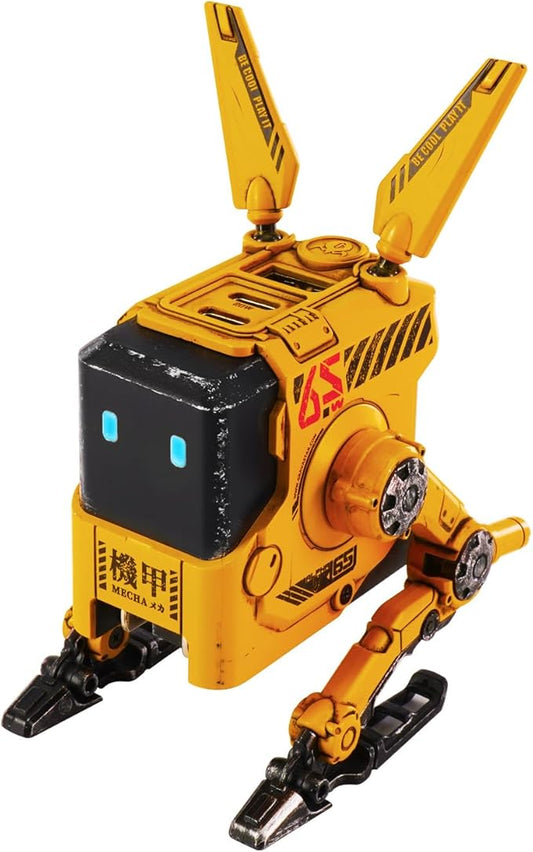 GravaStar 65W Charger, Alpha65 Robot Fast GaN Charger Block, 3-Port Fast Power Adapter, Foldable Compact for Travle, Used for iPhone, MacBook, iPad, Galaxy S23/S24, Steam Deck (65W, Yellow)